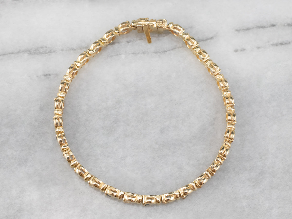 Pulsera de zafiro, diamantes y oro