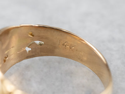 Unisex Old Mine Cut Diamond Victorian Ring