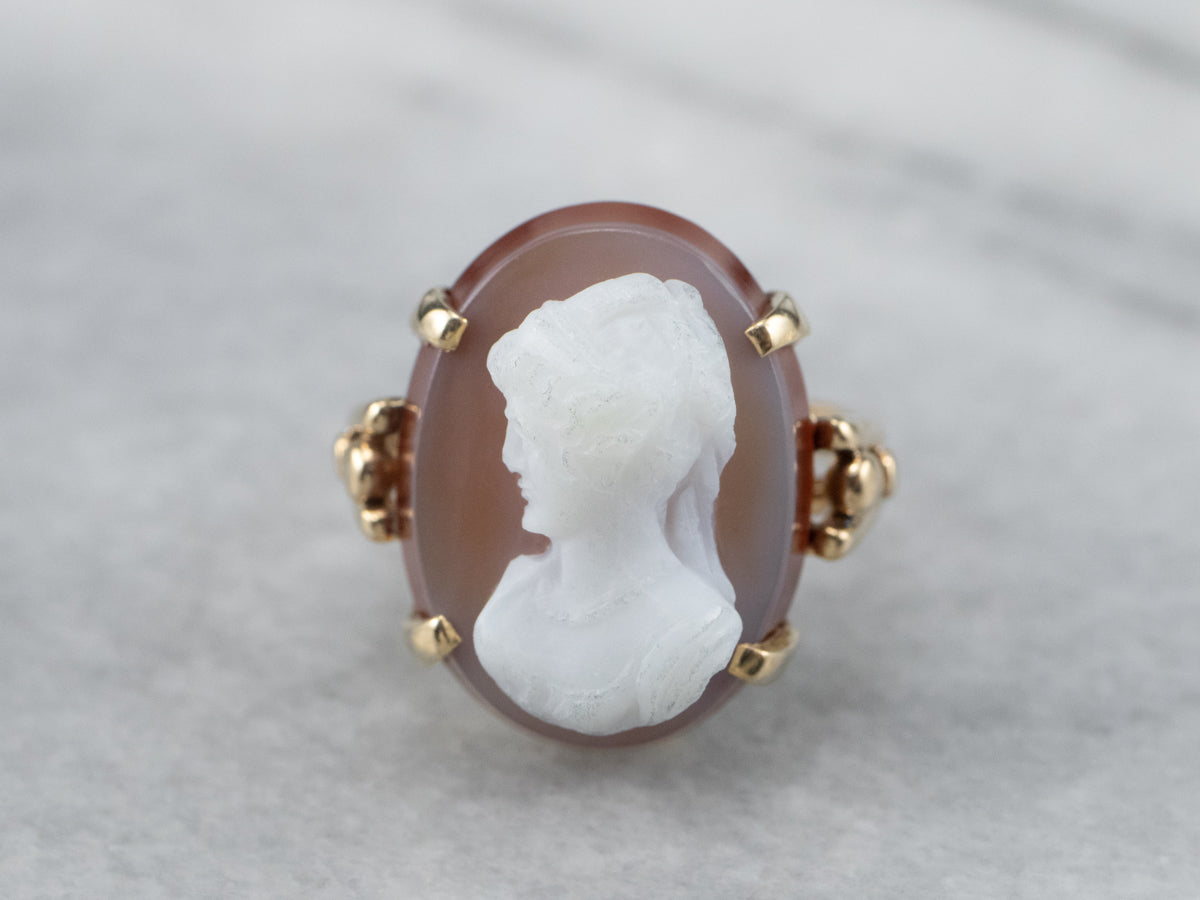 Sardonyx Cameo Yellow Gold Ring