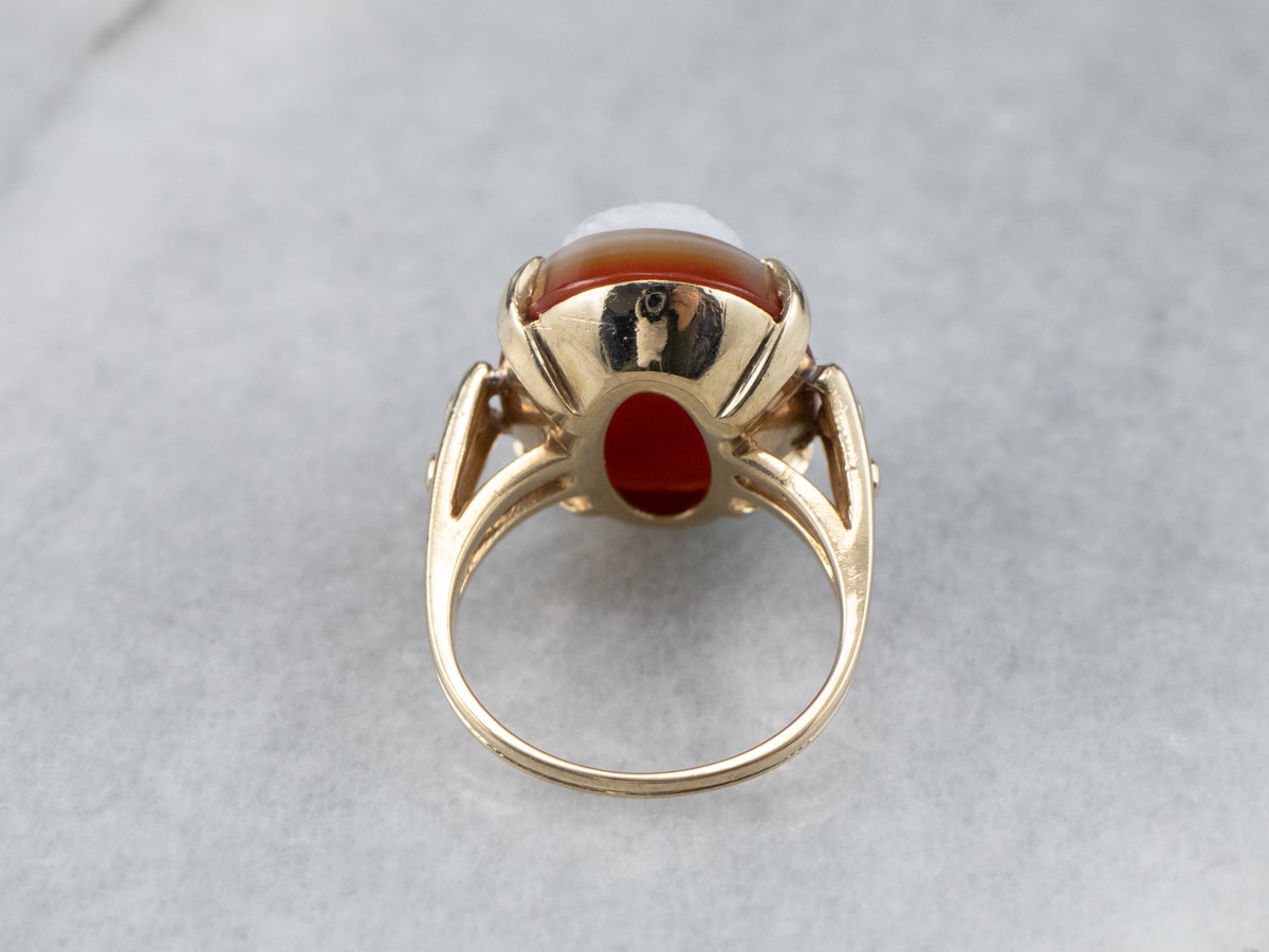 Sardonyx Cameo Yellow Gold Ring