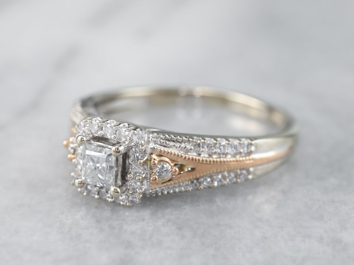 Modern Princess Cut Diamond Engagement Ring