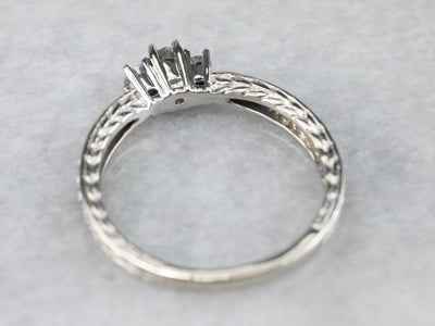 Wheat Pattern Diamond Engagement Ring