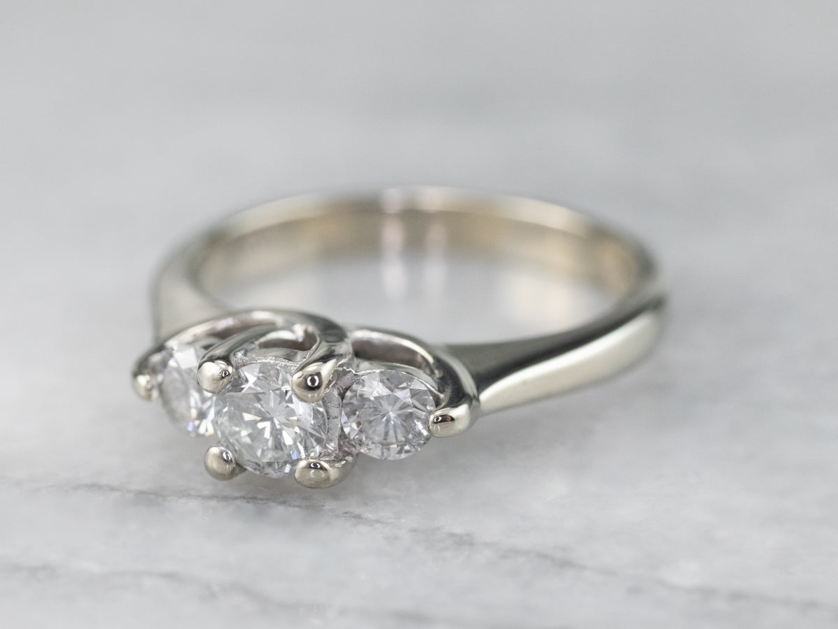 Three Stone Diamond Engagement Ring