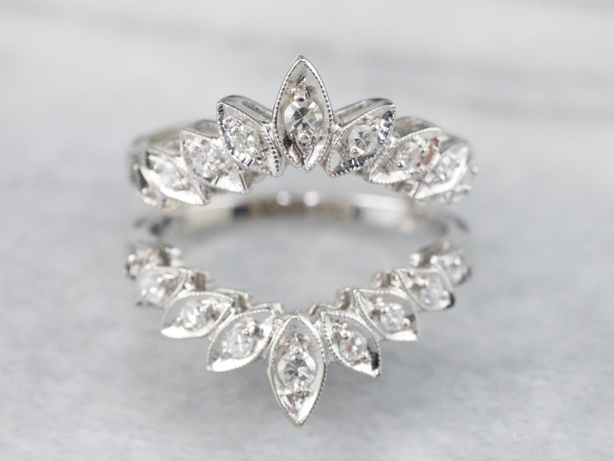 Vintage Diamond White Gold Enhancer Band