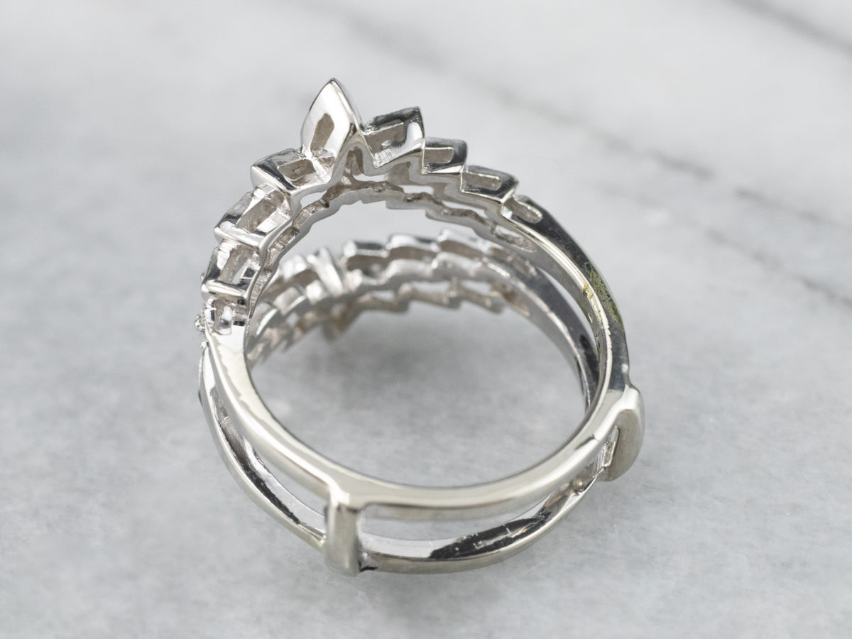 Vintage Diamond White Gold Enhancer Band
