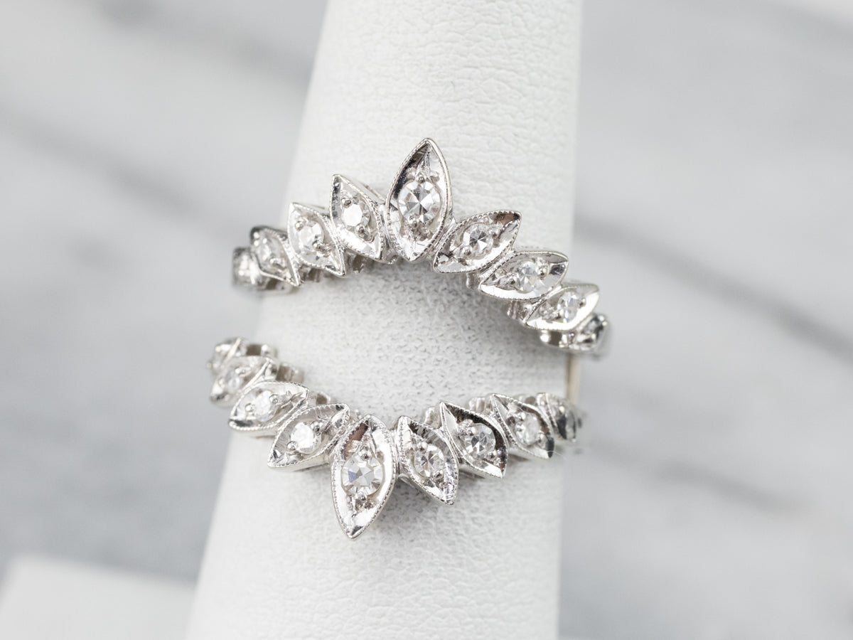 Vintage Diamond White Gold Enhancer Band