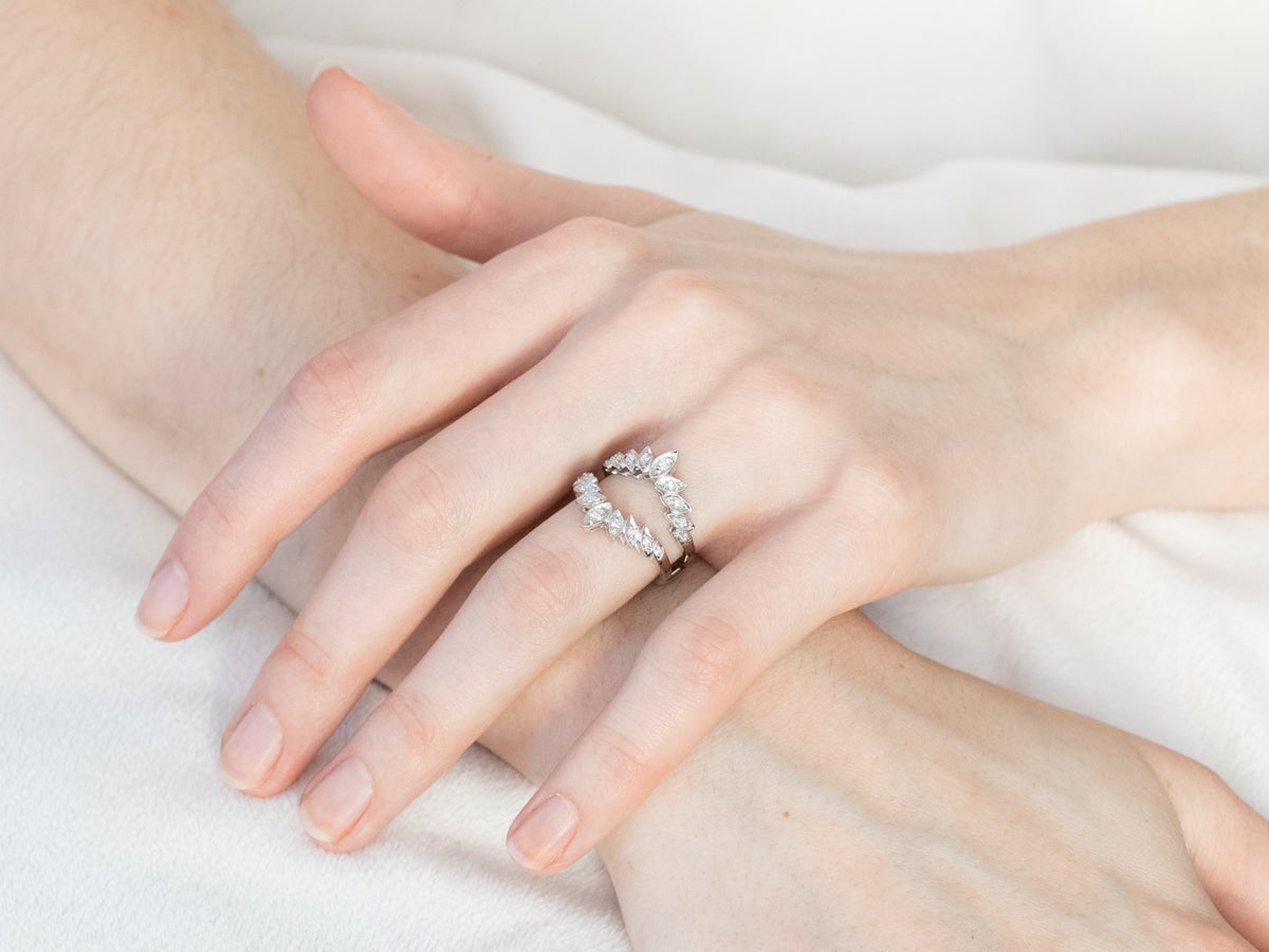 Vintage Diamond White Gold Enhancer Band