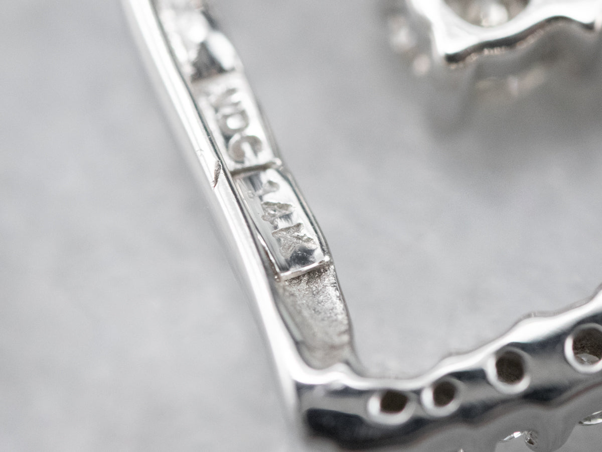 White Gold Diamond Heart Pendant