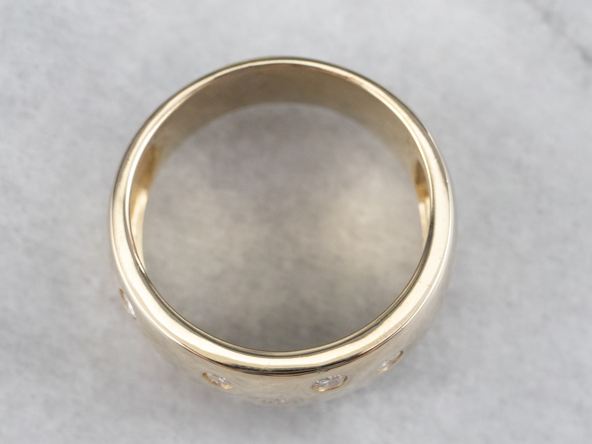 Yellow Gold Diamond Etoile Band