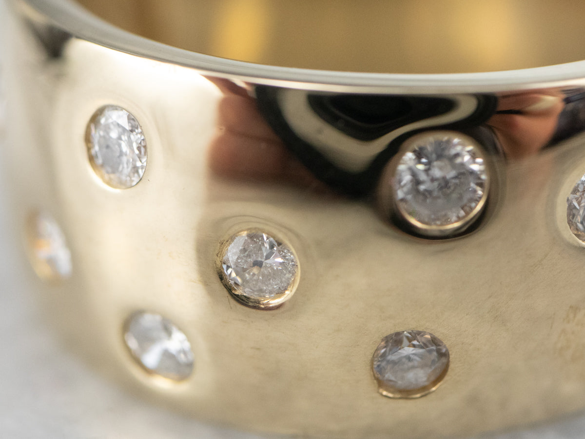 Yellow Gold Diamond Etoile Band