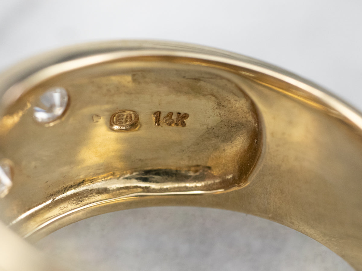 Yellow Gold Diamond Etoile Band