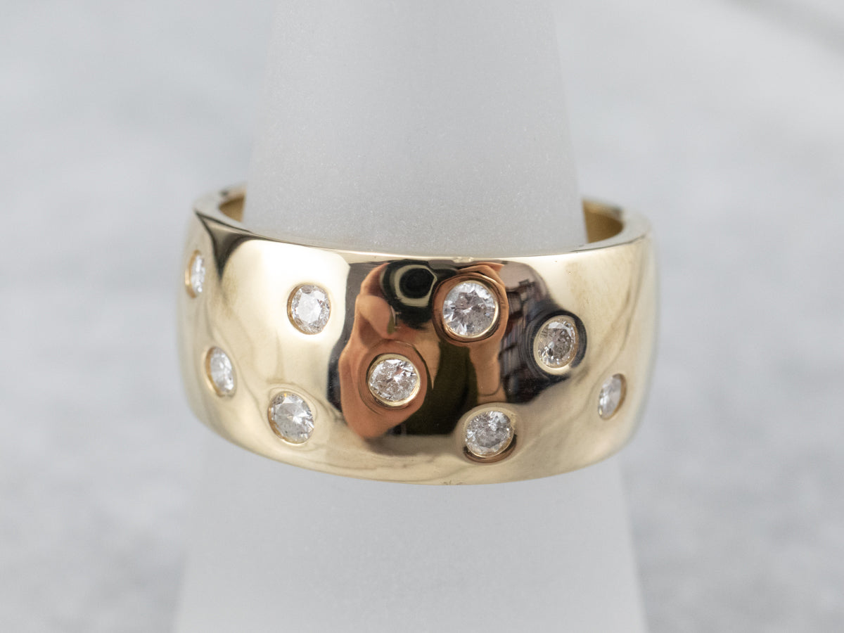 Yellow Gold Diamond Etoile Band