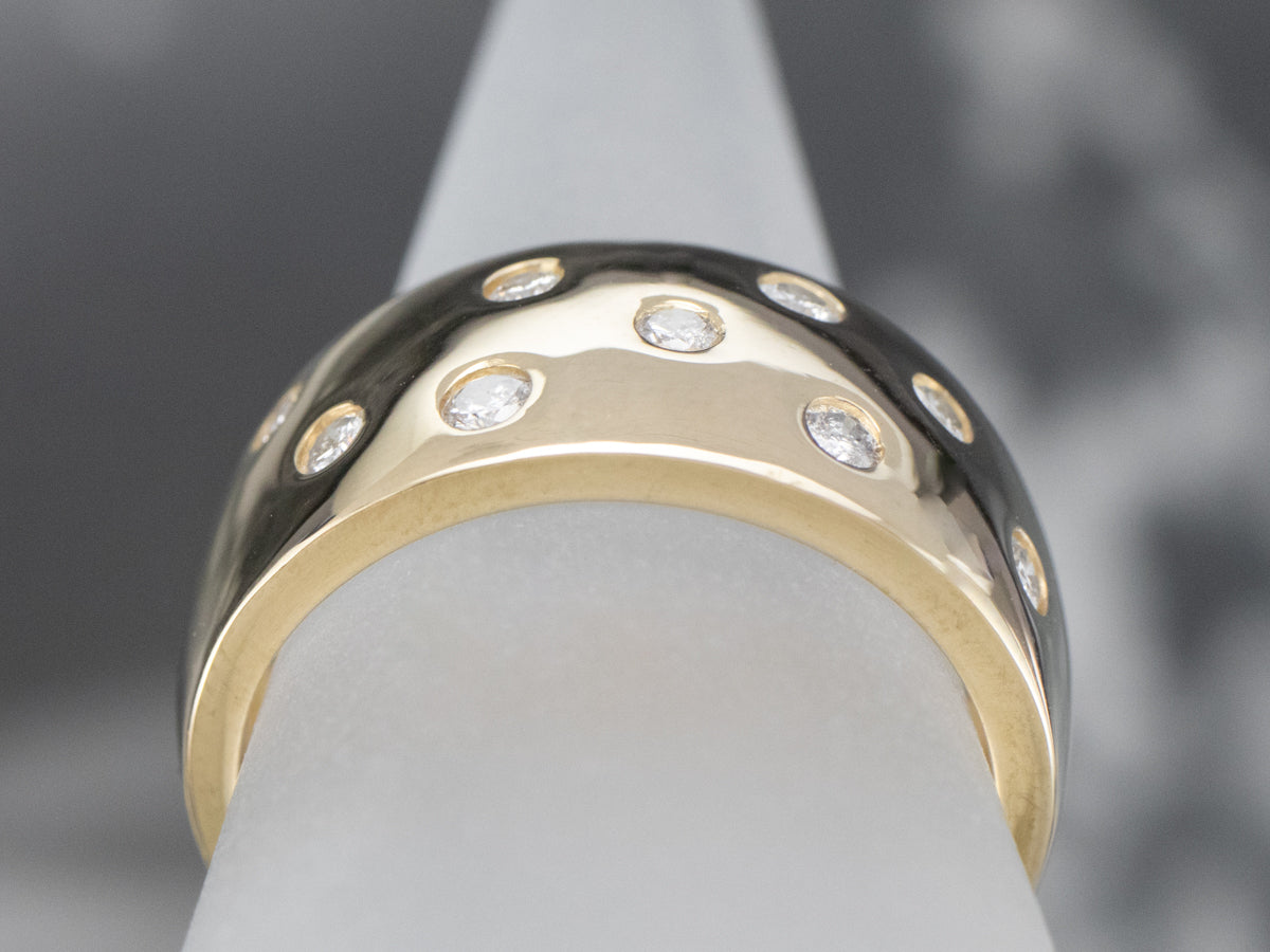 Yellow Gold Diamond Etoile Band