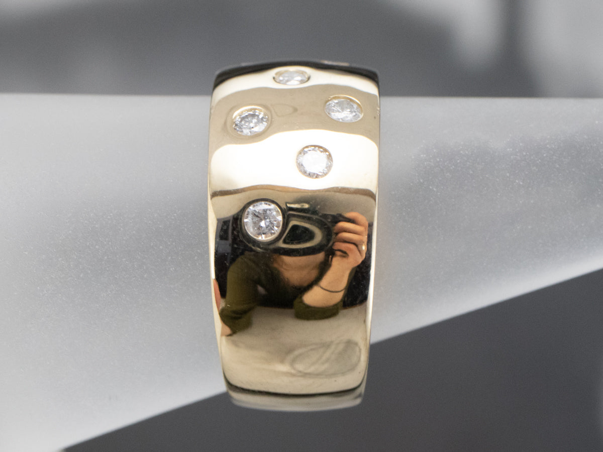 Yellow Gold Diamond Etoile Band