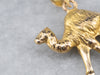 High 18K Gold Camel Charm Pendant