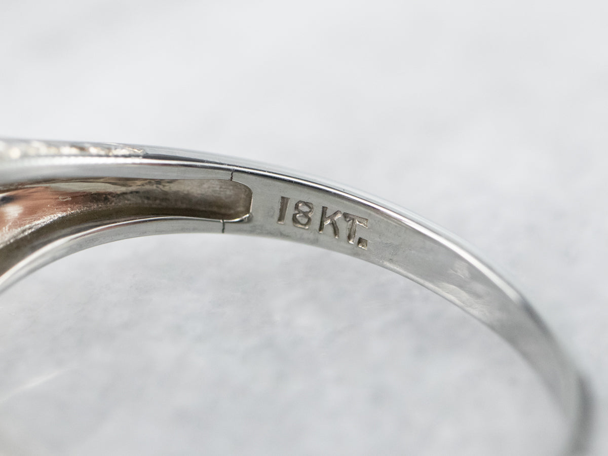 Art Deco Diamond Solitaire Engagement Ring