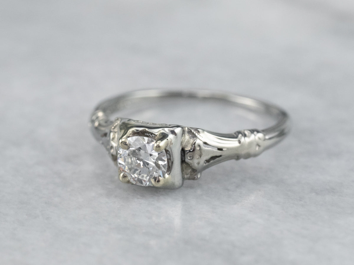 Jabel Art Deco Diamond Engagement Ring
