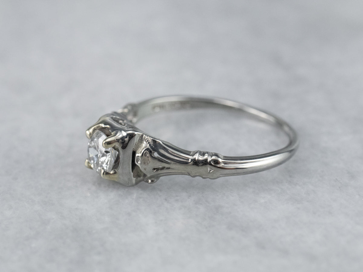 Jabel Art Deco Diamond Engagement Ring