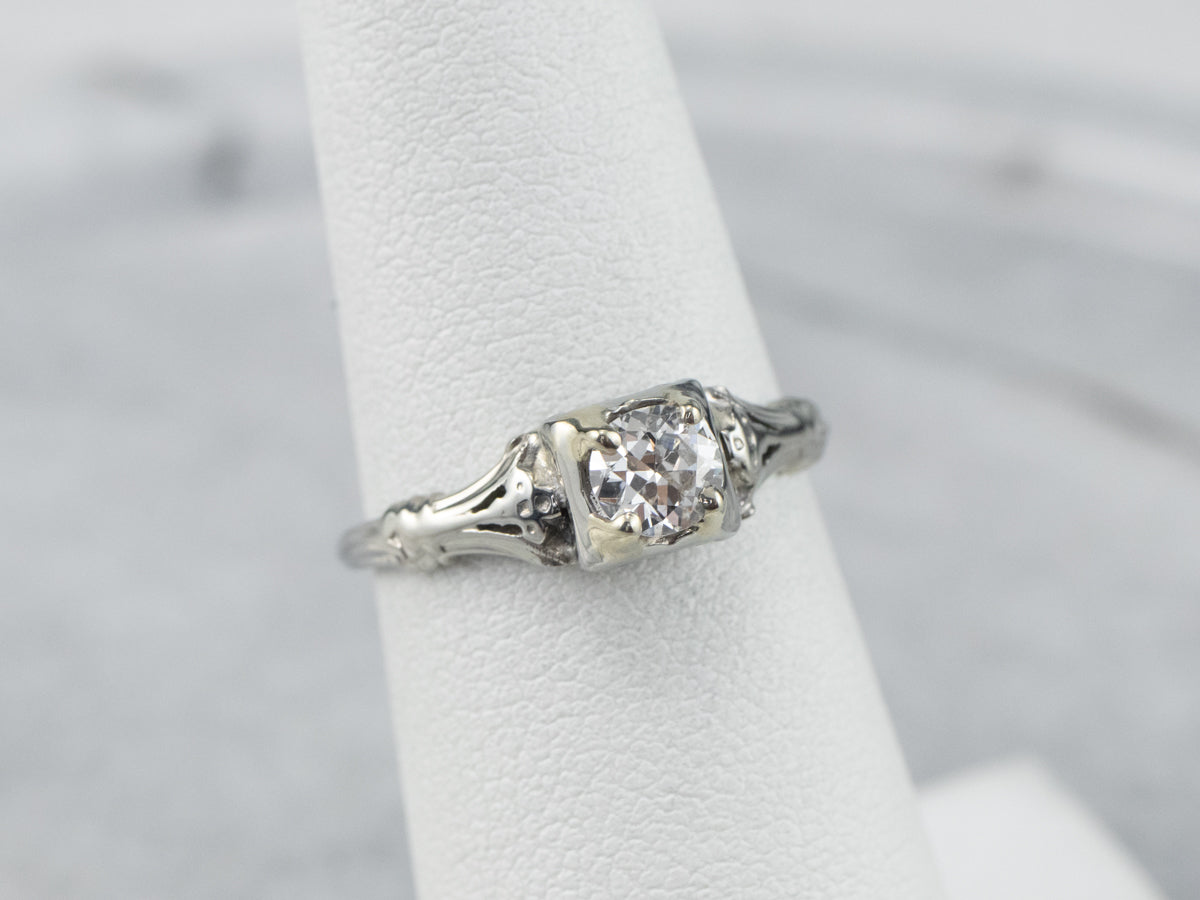 Jabel Art Deco Diamond Engagement Ring