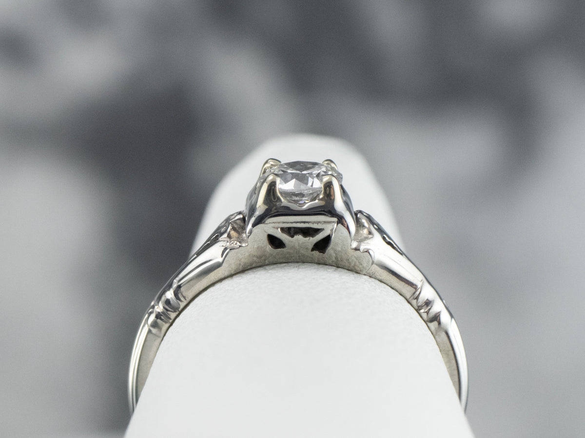 Jabel Art Deco Diamond Engagement Ring