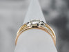 Two Tone Gold Diamond Engagement Ring