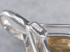 Modern Sterling Silver Citrine Pendant