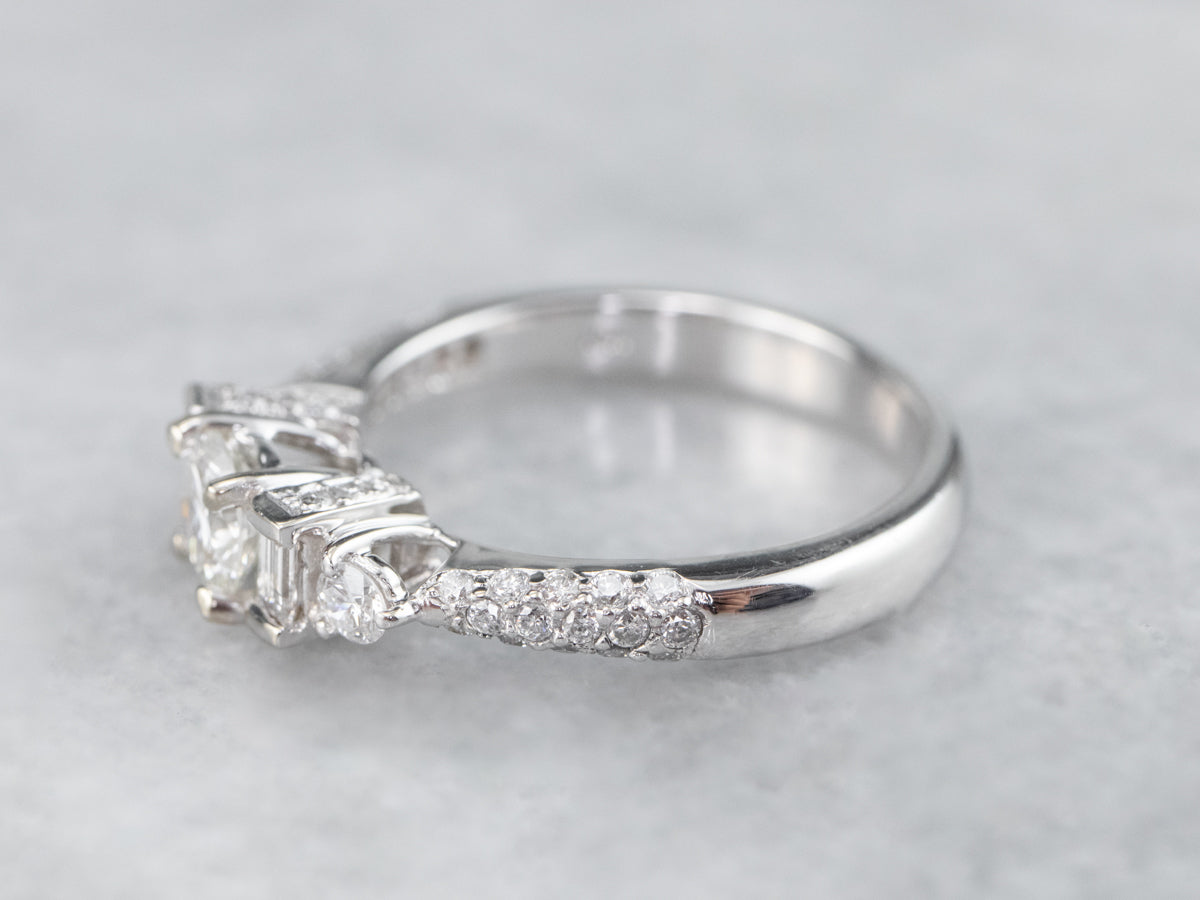 Diamond White Gold Engagement Ring