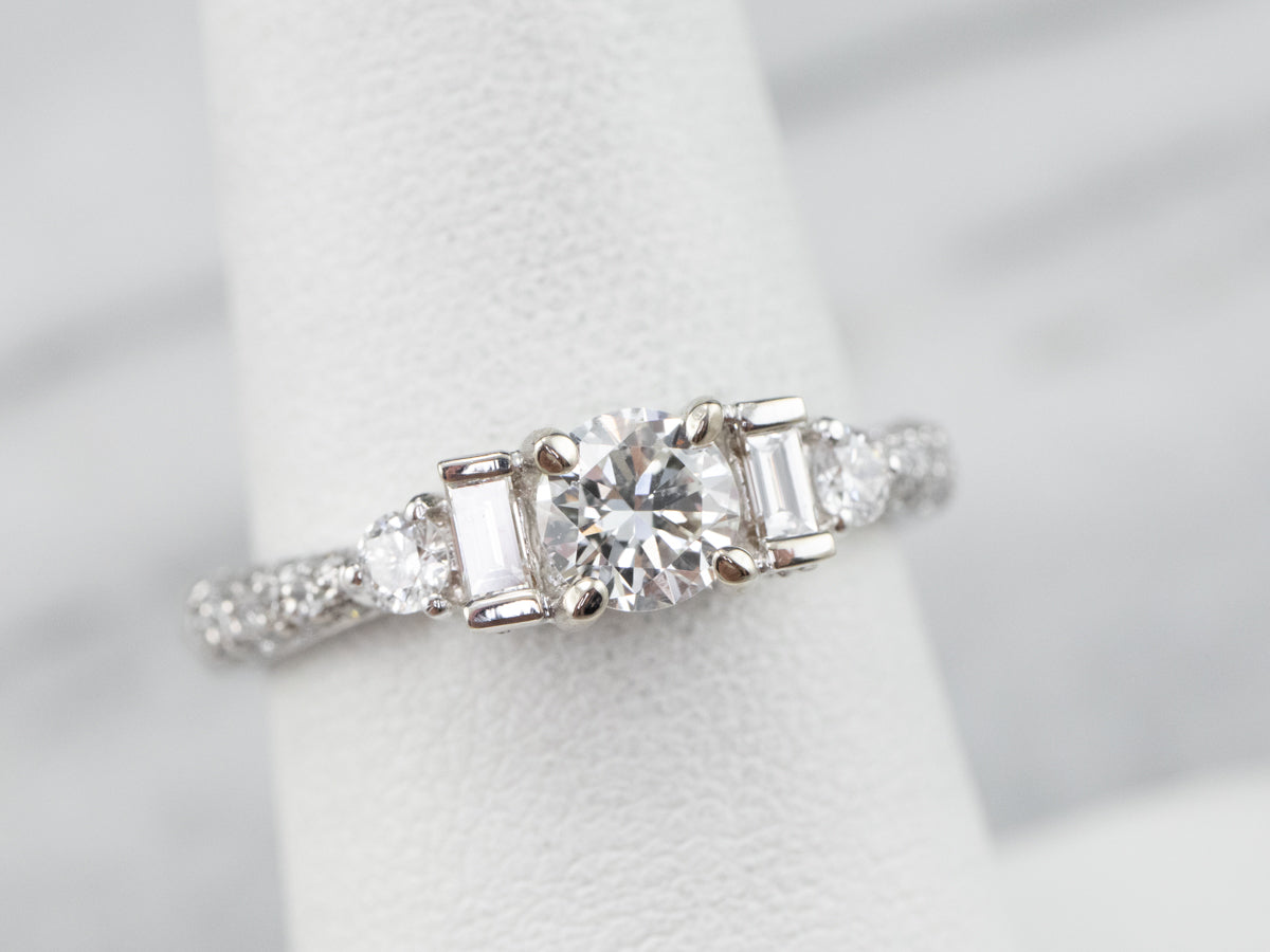 Diamond White Gold Engagement Ring