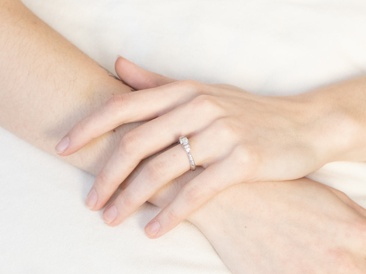 Diamond White Gold Engagement Ring