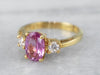 Pink Sapphire Diamond Engagement Ring