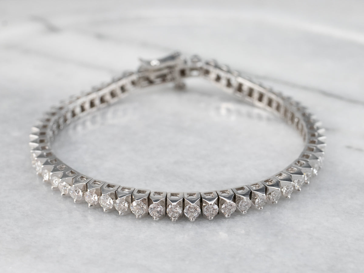 Modern Diamond Tennis Bracelet