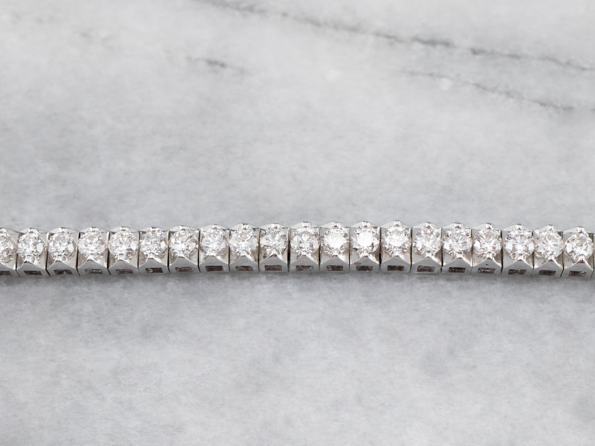Modern Diamond Tennis Bracelet
