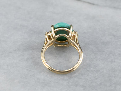 Vintage Turquoise Diamond Cocktail Ring