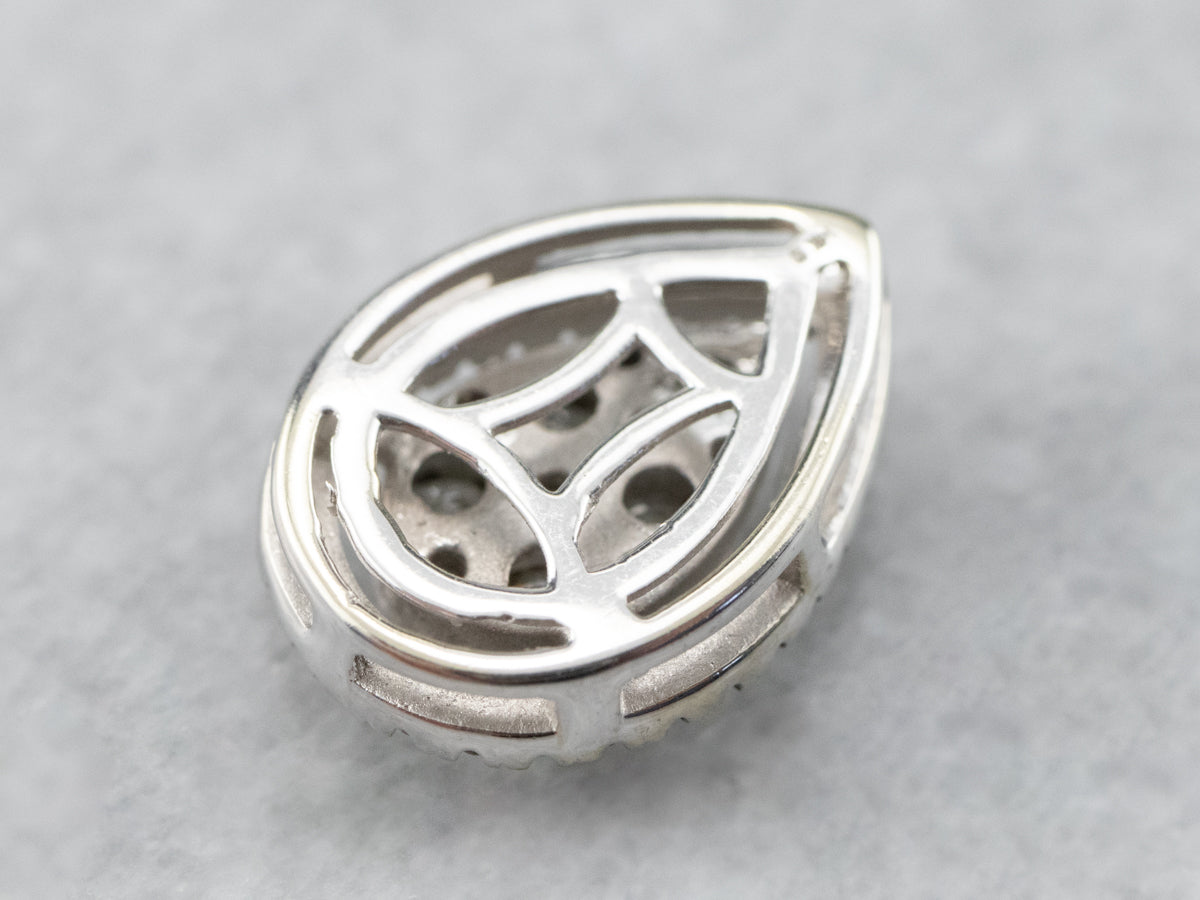 Teardrop Diamond Cluster Slide Pendant