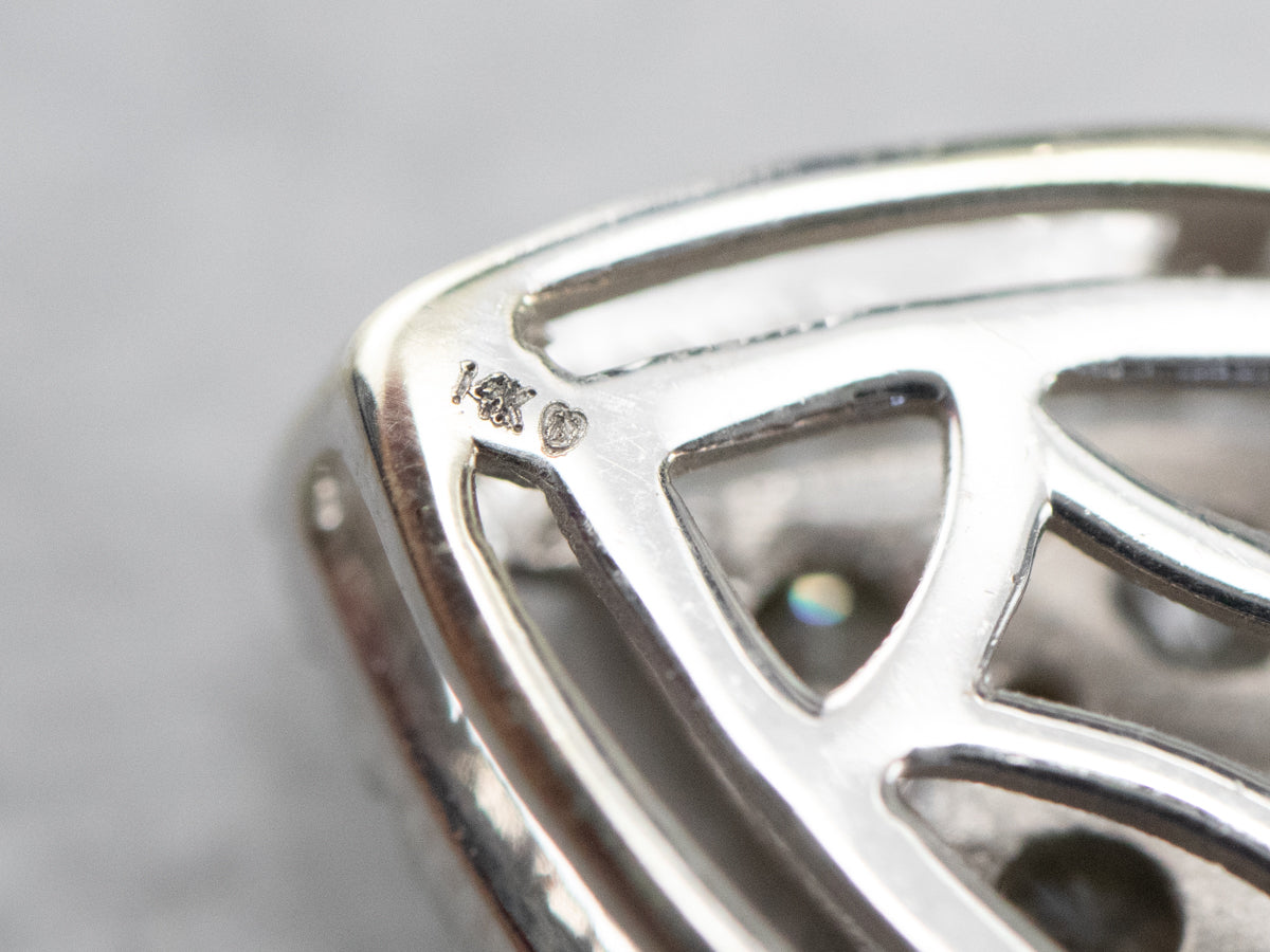 Teardrop Diamond Cluster Slide Pendant