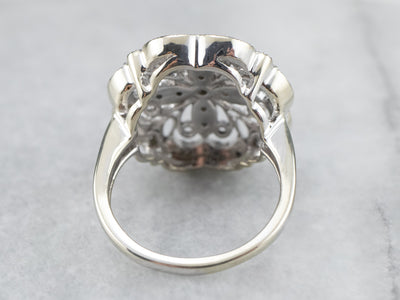 Floral Filigree Diamond Cocktail Ring