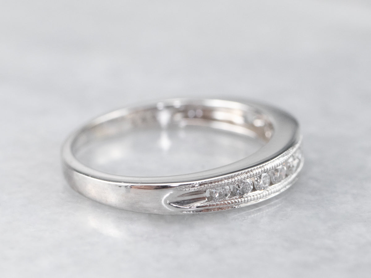 White Gold Channel Set Diamond Band