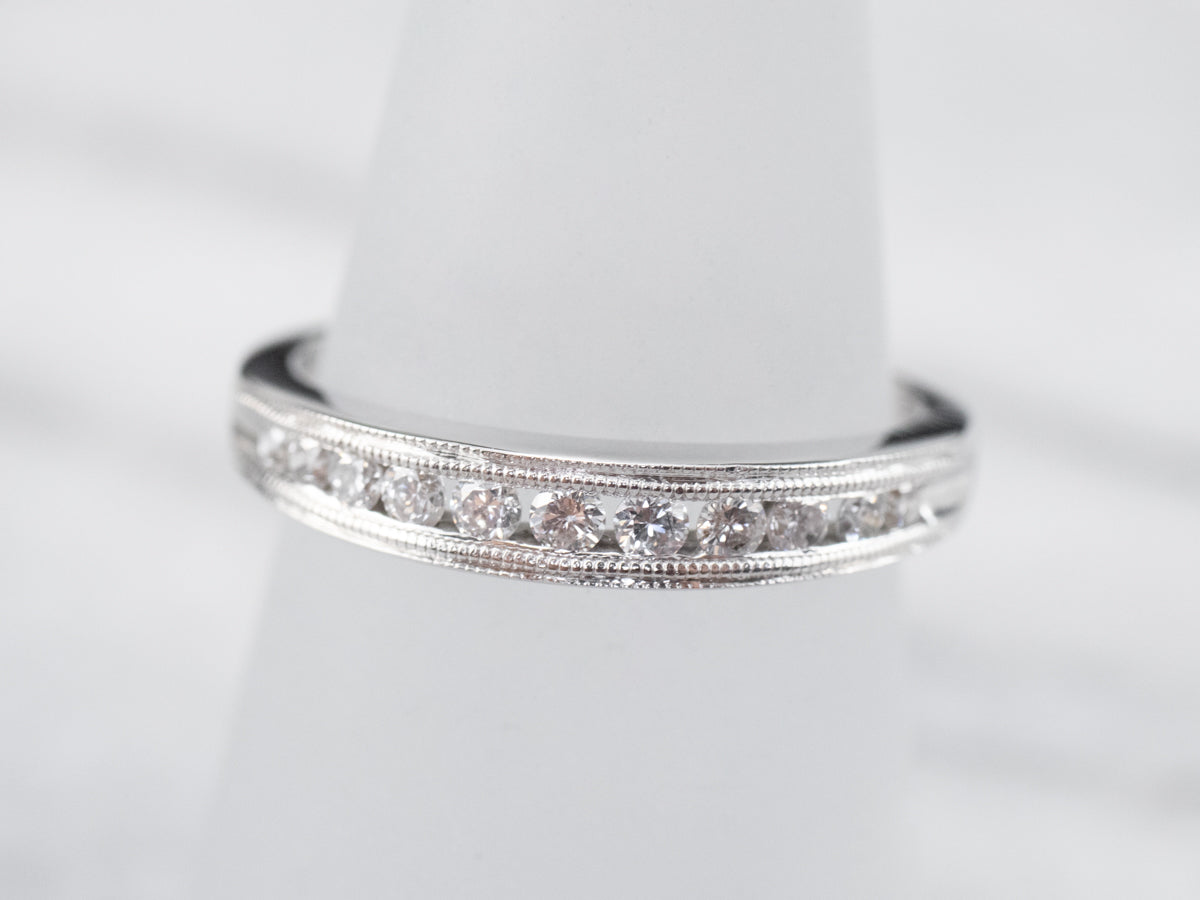 White Gold Channel Set Diamond Band