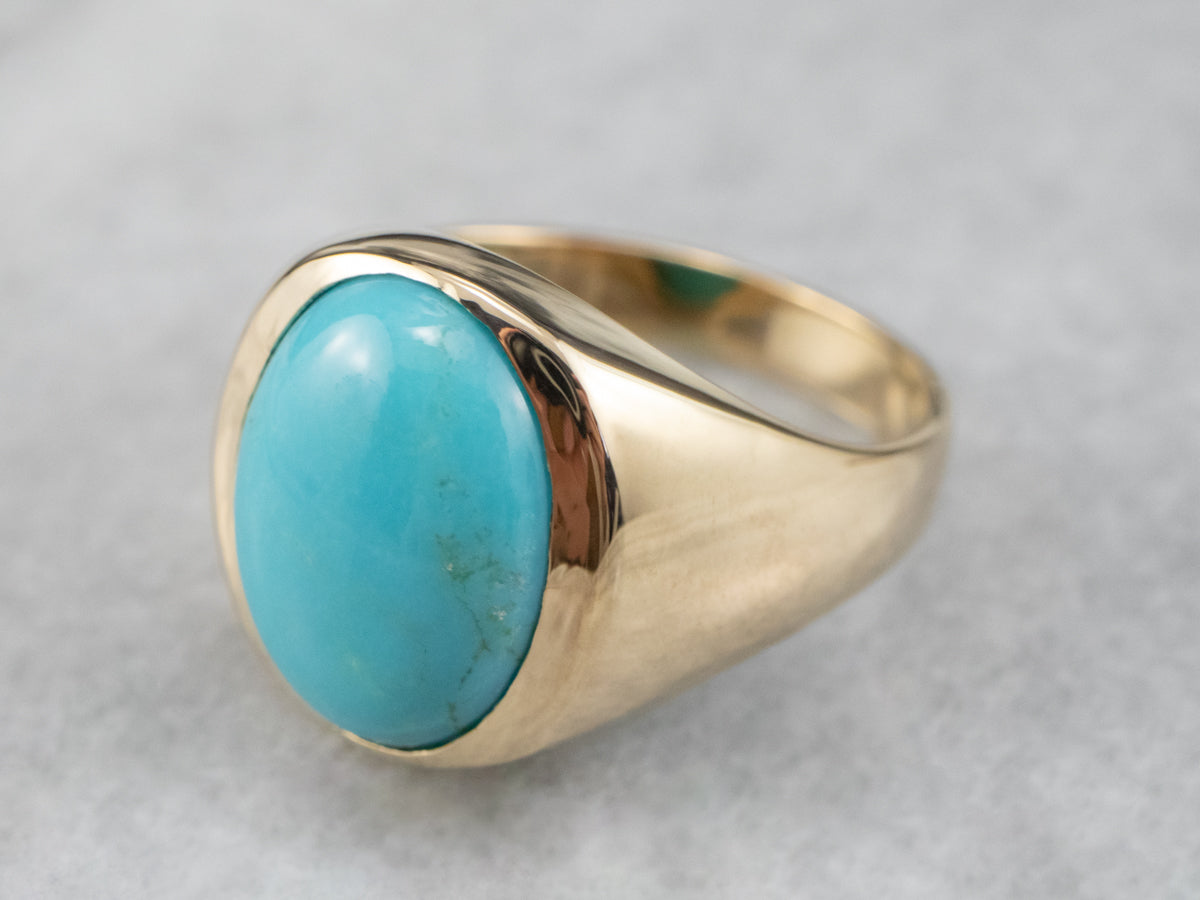 Extra Small Turquoise Inlay Heart Ring for Women | Jennifer Meyer