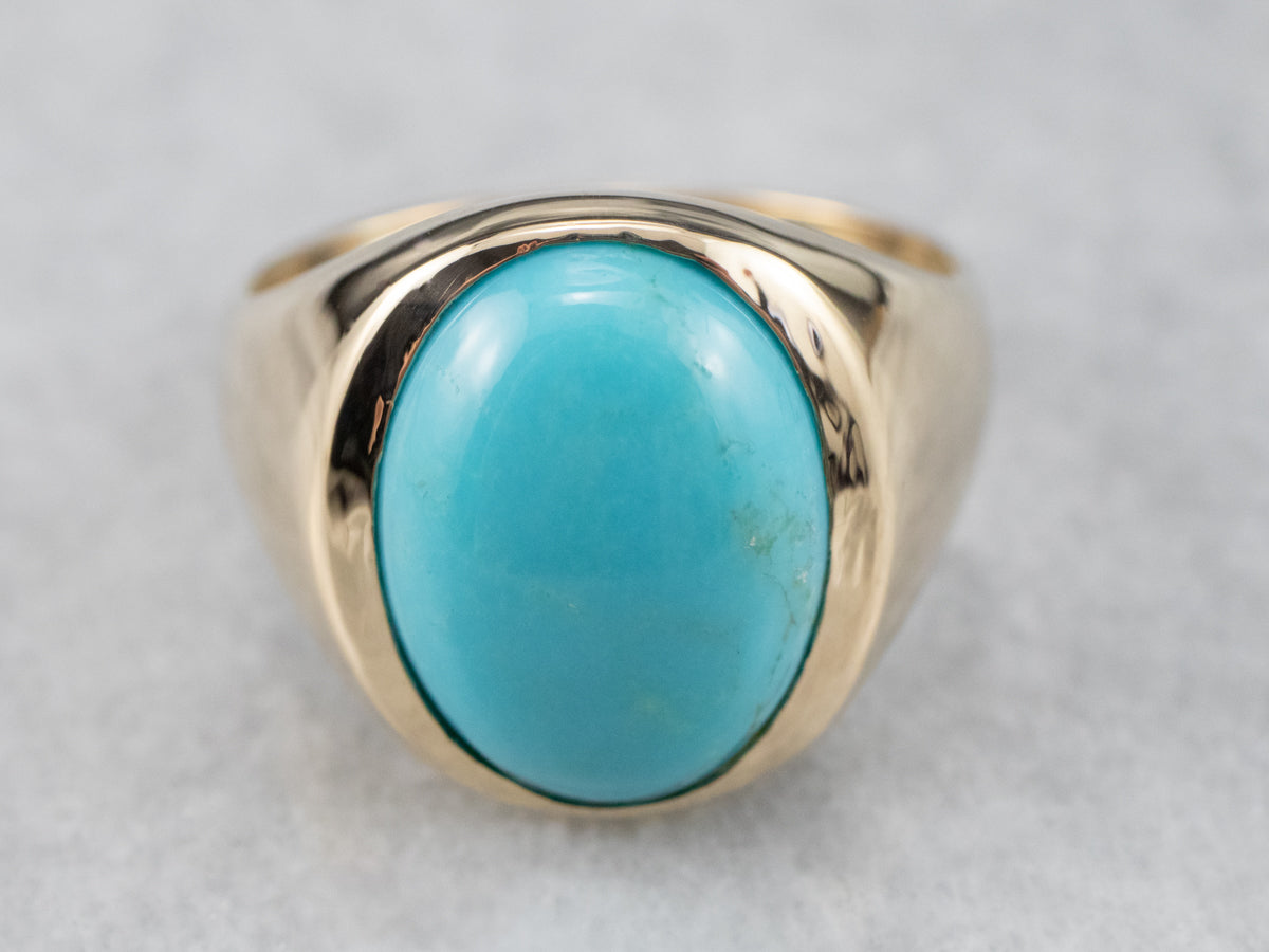 Vintage Turquoise Gold Ring