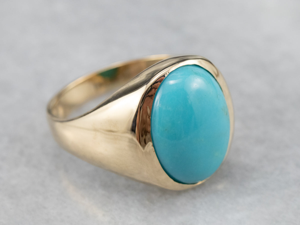 Vintage Turquoise Gold Ring