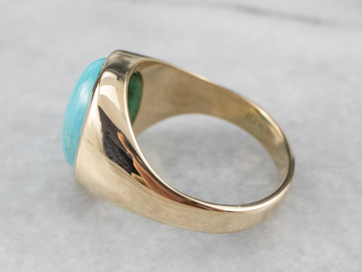 Vintage Turquoise Gold Ring