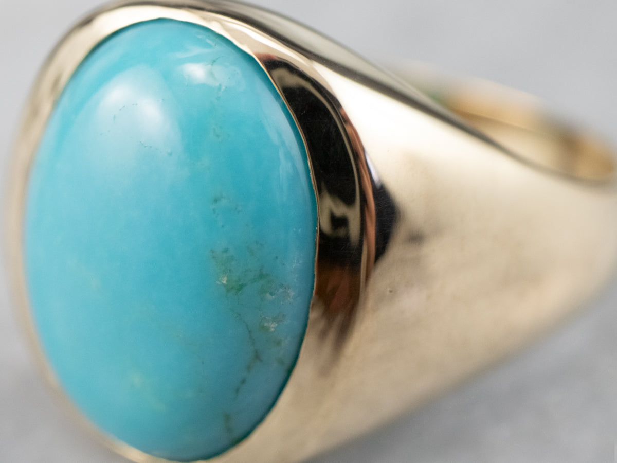 Vintage Turquoise Gold Ring