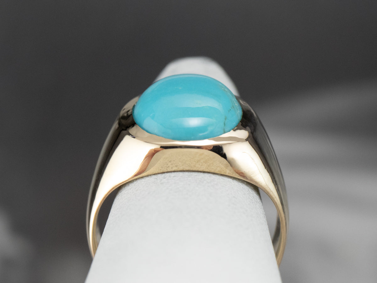 Vintage Turquoise Gold Ring