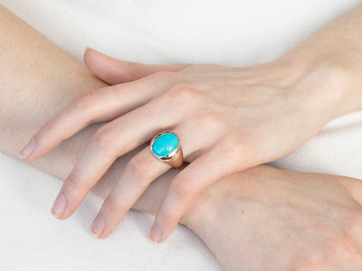 Vintage Turquoise Gold Ring