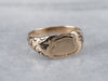 Antique Gold Shield Shaped Signet Ring