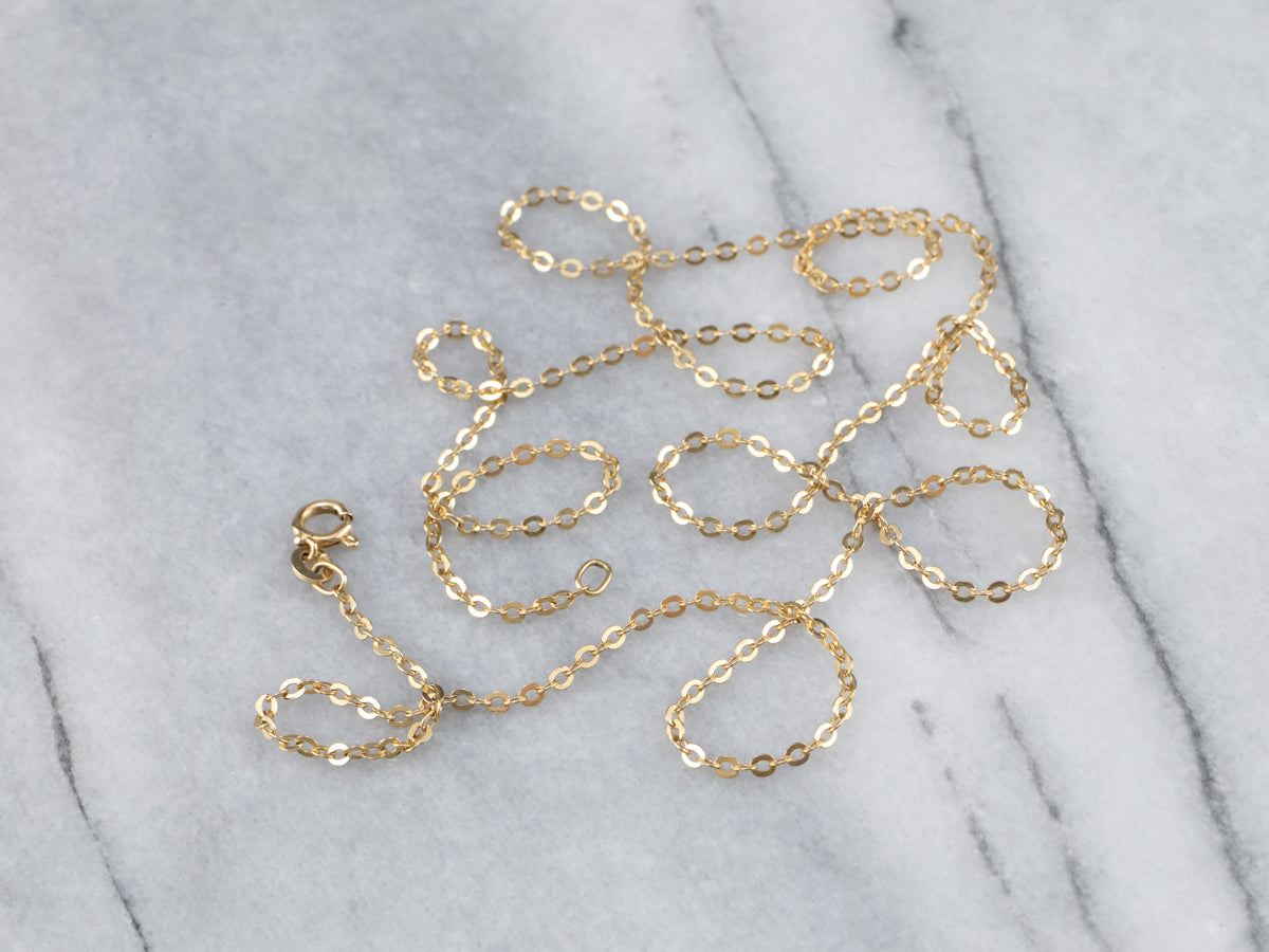 Yellow 18K Gold Cable Chain