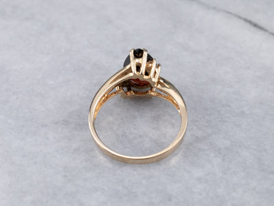 Pyrope Garnet and Diamond Vintage Ring