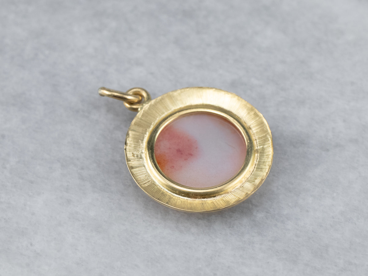 Colgante redondo de ágata dendrítica