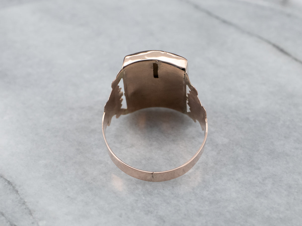 Unisex Victorian Gold Tiger's Eye Ring